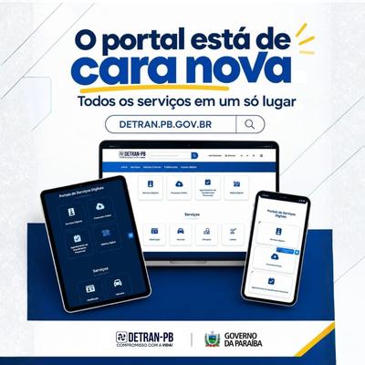 Detran-PB lança novo portal com navegação mais acessível e segura